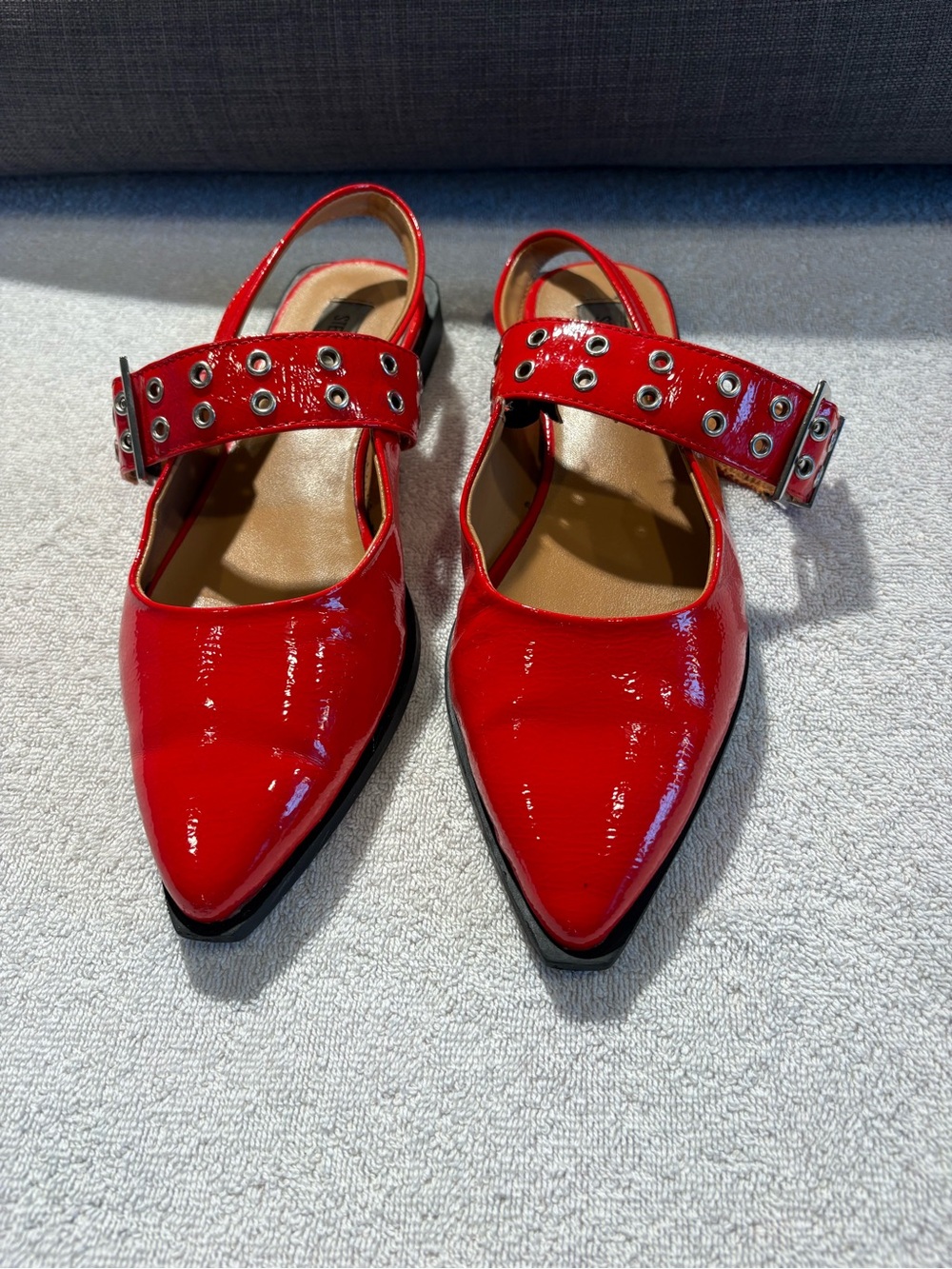 Steve Madden Greya Red Patent Slingback Flats – Size 8.5 - Picture 2 of 11